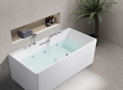 Wirbelwanne Iekštelpu burbulvanna mājas spa balta vanna Relaksēšanās