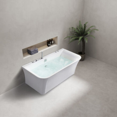 Vanna Hidromasāža Iekštelpu hidromasāžas baseins Mājas spa Balta vanna
