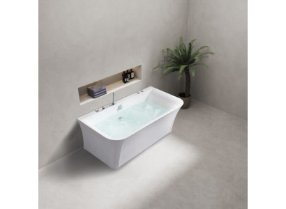 Vanna Hidromasāža Iekštelpu hidromasāžas baseins Mājas spa Balta vanna