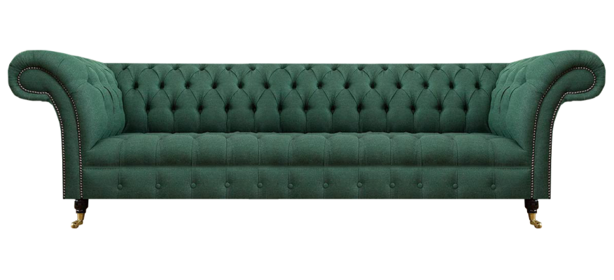 Mīkstais mēbeļu komplekts Luksusa četrstāvu dīvāna gultas zālē Chesterfield.