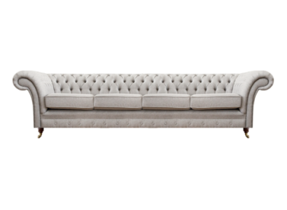 Luksusa Jaunais Chesterfield dīvāns ar četrām sēdvietām, mīkstās mēbeles, audums, dzīvojamā istaba