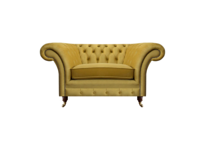 Chesterfield krēsls Dzeltenais polsteris Chesterfield dīvāns Dzīvojamā istaba Iekārtojums