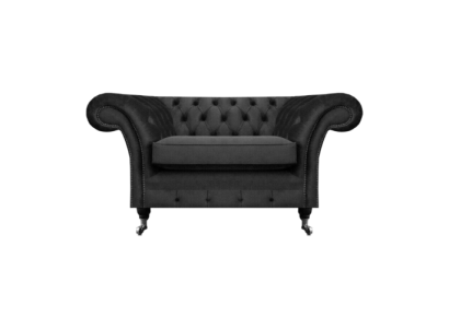 Jauna luksusa mīkstsēdeņu dzīvojamā istaba krēsla Chesterfield melna iekārta