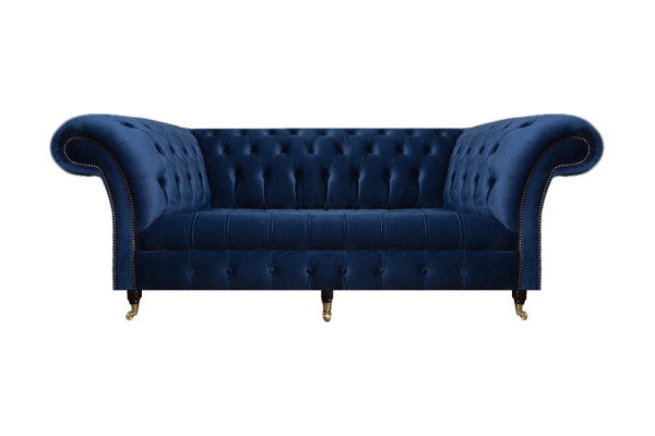 Chesterfield Tekstila Sofa Trīsvietīgs Dīvāns Mīkstie mēbeļu Polstring Seats Mēbeles