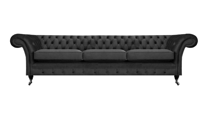 Melnbērnu mēbeles Dzīvojamā istaba Sofa trīsvietīga dīvāns Chesterfield Jauna apdareista mēbeles