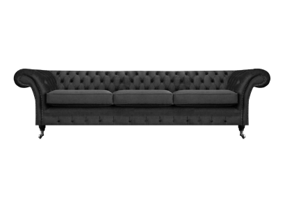 Melnbērnu mēbeles Dzīvojamā istaba Sofa trīsvietīga dīvāns Chesterfield Jauna apdareista mēbeles
