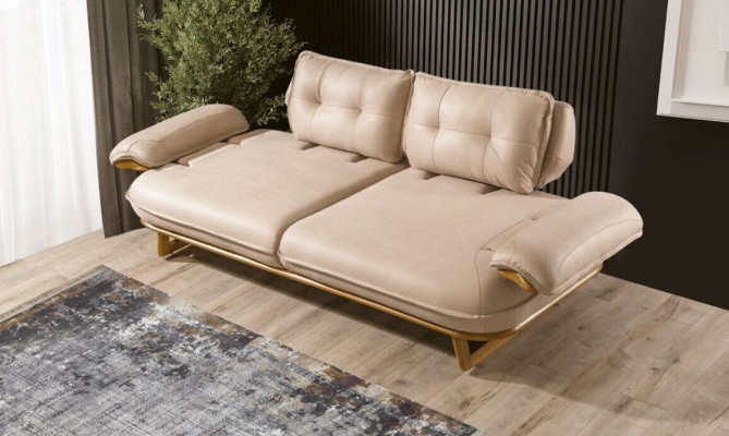 Mūsdienīgs Bežs Dīvāns Dizaina Trīsvietīgs Viesistaba 3-vietīgs Elegantas Dīvāns