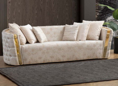 Beidziet Chesterfield dīvanu komplekts 2x nerūsējošā tērauda pārklājs 3-vietīgs 2 daļu komplekts