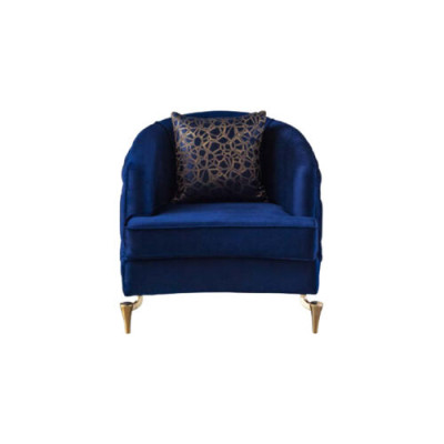 Moderns Chesterfield 2x krēsls Zilā Mēbeles Tekstils audums Dzīvojamā istaba Jauni