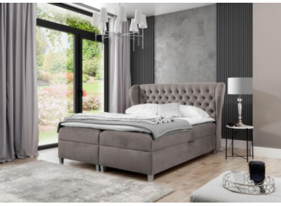 Chesterfield divvietīga gulta, luksusa guļamistabas mēbeles, moderns gulta ar polsteri.