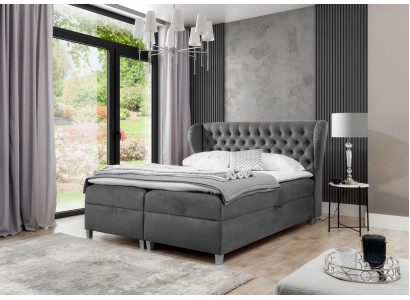 Luksusa dizaina kastes pavasara gultas guļamistabas mīkstais gultas moderns mēbeles Chesterfield.