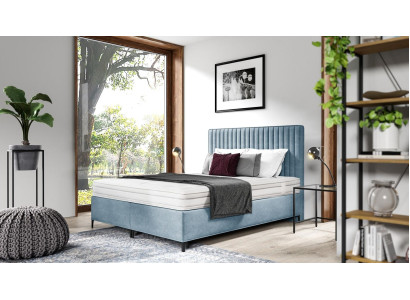 Zils gultas dizainers divguļamais gults mēbeles guļamistabā boxspring gults