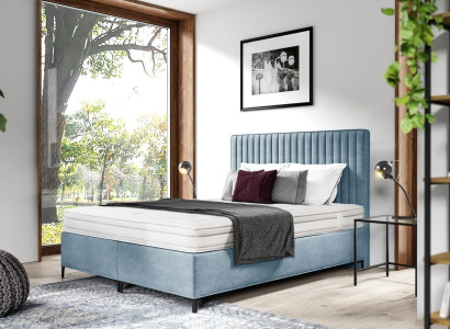 Zils gultas dizainers divguļamais gults mēbeles guļamistabā boxspring gults