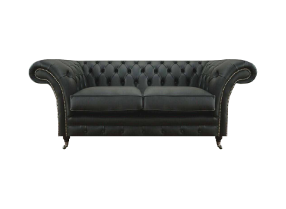 Divvietīgs dīvāns "Chesterfield" mūsdienīgā tekstila mēbelēs izmantojot polstermēbeles.