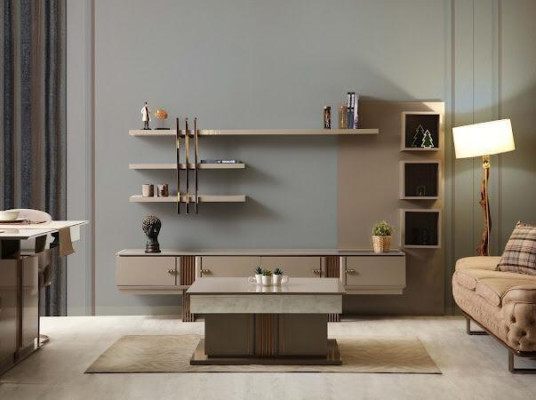 Dizaina skapītis Konsole galds spogulis koks Beža Mēbeles Jaunums