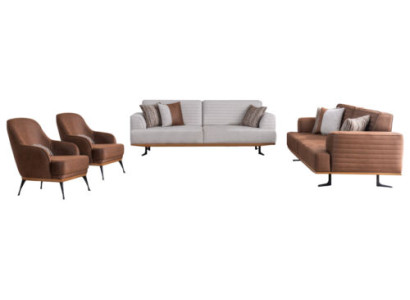 Sofasets dzīvojamajā istabā 4 gabali modernā stilā Jauns no tekstila materiāla