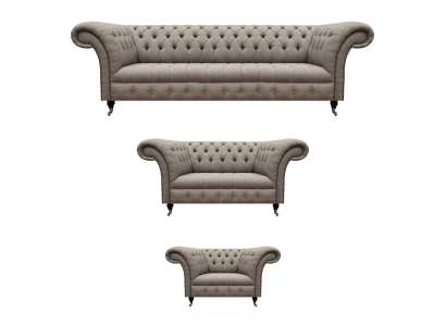 Sofas komplekts 3 gabali Polstermöbel divvietīgs dīvāns trīsvietīgs dīvāns mēbeles Chesterfield