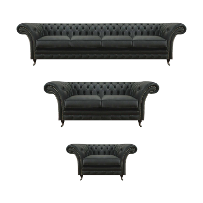 Dzīvojamā istaba Sofas Chesterfield mūsdienu mēbeles Moderno polsterējumu komplekts 3 gab. Jaunums