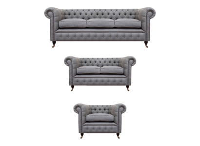 Chesterfield dīvānu komplekts auduma mēbelēm Polster Couch Sofa komplekts 3 gab. Jaunais