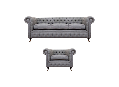 Sofa komplekts Dīvāns Polster Chesterfield dizains Dīvāns Trīsvietīgs komplekts Krēsli.