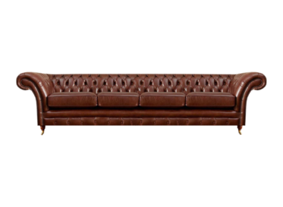 Brauna četrstāvu dīvāns Chesterfield Sofa dzīvojamajā istabā mēbeles jaunas