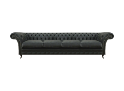 Dzīvojamā istaba Chesterfield melna dīvāns četrvieta moderna iekārtojums jauns