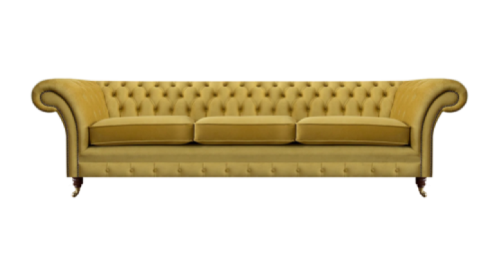 Chesterfield Jauna Luksusa Dīvāns ar trim sēdvietām Moderns Džins Dīvāns