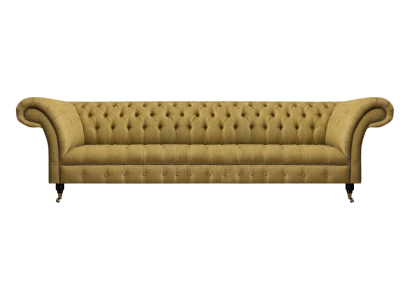 Luksusa dīvāns četrmetrīgs dīvāns viesistabai Chesterfield tekstila mēbeles