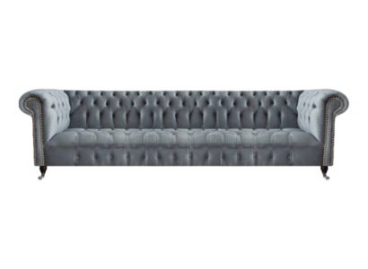 Chesterfield luksusa četrstūris pelēks dīvāns, dīvāna istaba mēbeles