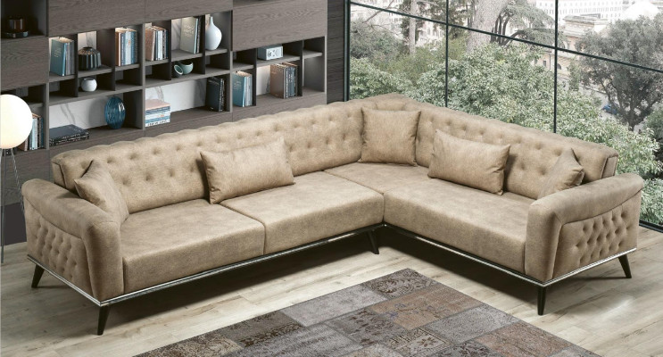 Dīvāna gultas Beis Wohnzimmer Set Design Modernas dīvāns Stūra dīvāns jauns