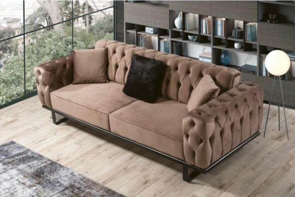 Sofagarnitur Dīvāns Komplekts Chesterfield 3+3+1+1 Sēdvietu Dīvāns Polster Mēbeļu Komplekts
