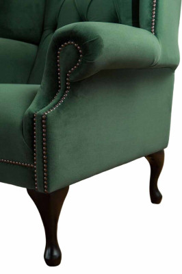 Zaļš auskari krēsla dizains polster sofa chesterfield audums dzīvojamā istaba
