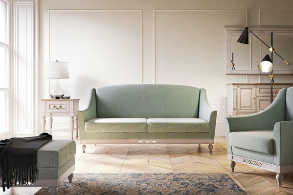 Sofa 3 sēdvietas dizaina dīvāns gulta Polster Sofas Couchen audums audums trīsvietīgi.
