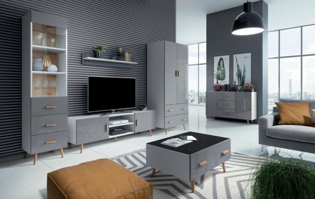 Komoda Brillo Komodas koka skapis Sideboard dzīvojamā istaba Augstais skapis ēdamistaba_sideboard.