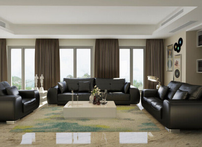 Ādas dīvāns Gaužas mēbeles Garnitūra Moderna dīvāna garnitūras jaunas