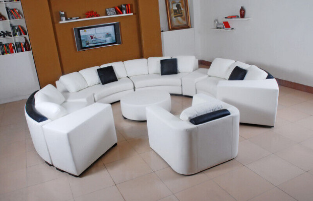 Dzīvojamā zona Stūra ģērbonis Ādas apaļā gulta Galdautu komplekts Sofa Gulta Stūris