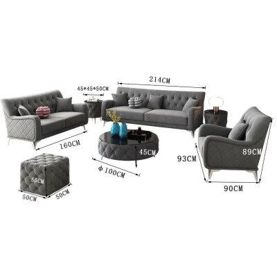Sofas komplekts 7 gab. galds dīvāns galds dīvāns Modernie dīvāni veļas dīvāns Jaunais