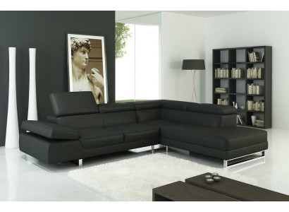 Stūra mīkstā sudraba atpūtas zona no ādas mākslīgās ādas forma sofa dekors polster sēžamvieta stūra.