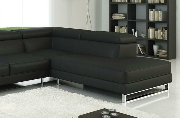 Stūra mīkstā sudraba atpūtas zona no ādas mākslīgās ādas forma sofa dekors polster sēžamvieta stūra.