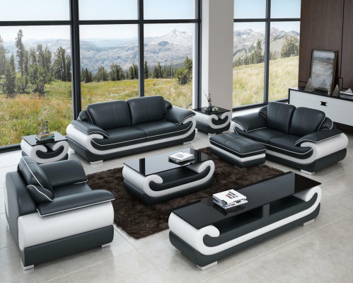 Sofa komplekts 3 + 2 + 1 sēdētspējas + pufa komplekts, mēbelētais dīvāns.