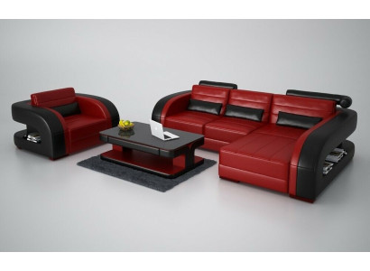 Mūsdienīgs stūra dīvāns L formā, uzpolsterēts ar sēdekli stūra dīvāns + krēsls dīvāni