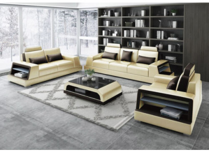 Moderns dīvāns ar 311 vietas ādas dīvānu grupu sofa garnitūra.