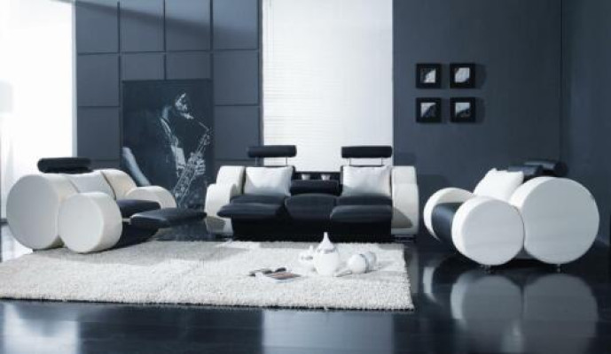 Sofas modelis komplekts dizainam ar polsterīda ādas sedziņu 311 divvietīgā gultnē