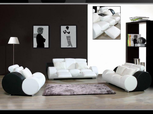 Sofas modelis komplekts dizainam ar polsterīda ādas sedziņu 311 divvietīgā gultnē