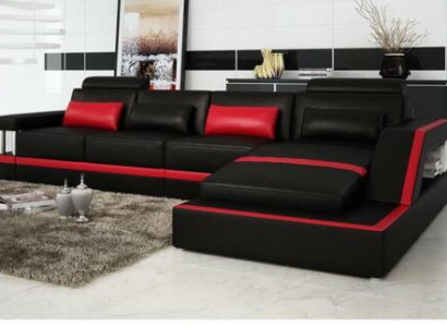 Ādas dīvāns Dīvāns Kanapeja Stūra dīvāns Stūris Polster Sēdekļa Garnitūra Dzīvojamā zona