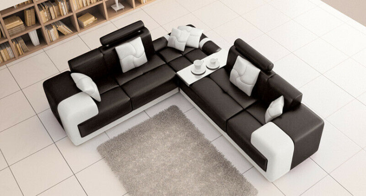 Stūra dīvāns Stūra komplekts L-formas dīvāns komplekts Polster Couch Wohnlandschaft