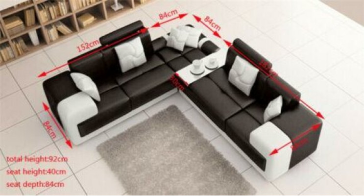 Stūra dīvāns Stūra komplekts L-formas dīvāns komplekts Polster Couch Wohnlandschaft