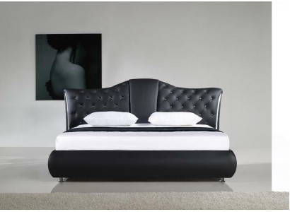 Chesterfield gulta dizains Klasiski divvietīgi ādas pārklāti guļamistabas gultas.