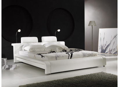 Dizaina divguļamā gulta ādas gultas gultas mēbeles gulta polster gulta guļamistabā laulība