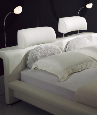 Dizaina divguļamā gulta ādas gultas gultas mēbeles gulta polster gulta guļamistabā laulība